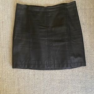 Free people leather skirt. Never worn